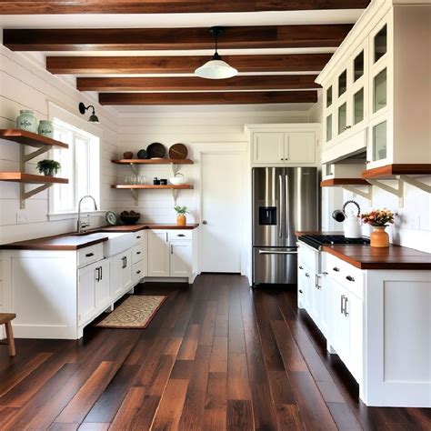 25 Kitchens With Dark Wood Floors You'll Adore