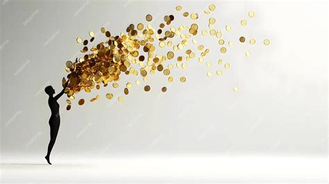 3D Icon Person Throwing Gold Coins concept as A person throwing gold ...