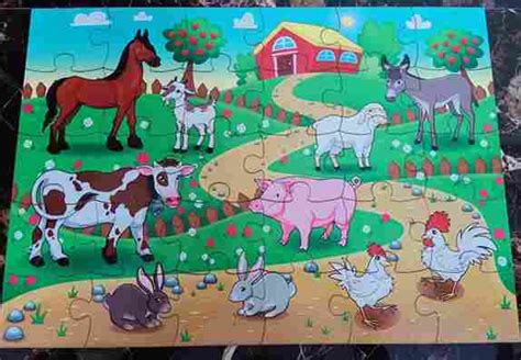 30 Piece Wooden Jigsaw Puzzle Farm Animal theme