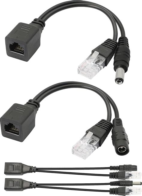 Buy Passive POE Adapter Cable,2Pair POE Injector and POE Splitter Kit ...