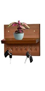 Anikaa Vintage Entryway Shelf/Wooden Wall Mounted Key Holder/Wooden Key ...