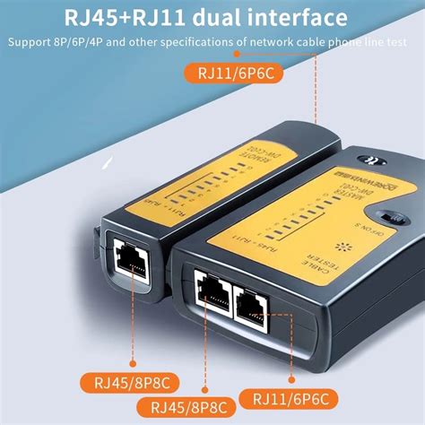Wire Tester RJ45 RJ11 LAN Network Cable Tester with 9V Battery – amiciKart