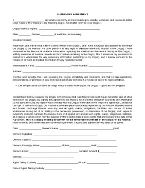 Image result for Voluntary Surrender of Animals