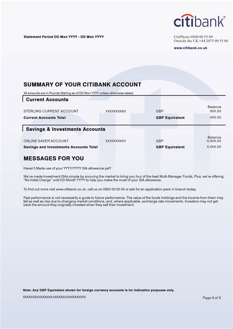 Editable Bank Statement Template - Printable Word Searches