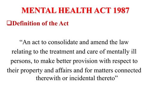 Mental health act 1987 | PPTX