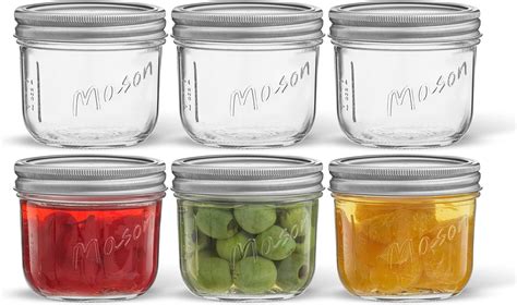 Amazon.com: Kerr Wide Mouth Half-Pint Glass Mason Jars 8-Ounces with ...