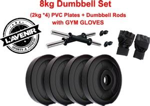 L'AVENIR FITNESS 8KG (2kg * 4 PVC Plates) + 2 DUMBBELL Rods with ...