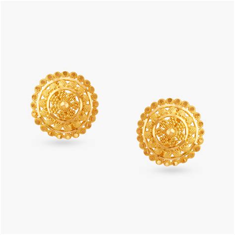 Golden Charms Stud Earrings