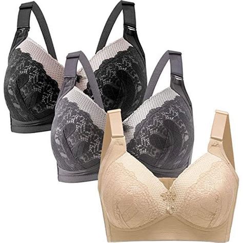 Women Bras 6 Pack of Basic No Wire Free Wireless Bra B Cup C Cup Size ...