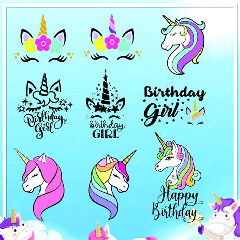 Unicorns SVG Bundle, Birthday Girl SVG, Girls Unicorns Svg Png, Unicorn ...
