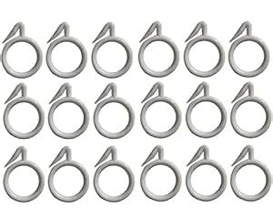 Buy Z L Enterprises Curtain Rod Rail Bracket Hooks Rings (White 18 ...