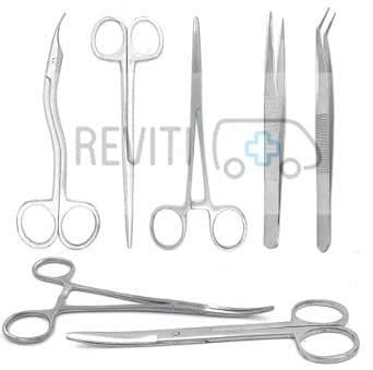 Reviti 7 Forcep Minor Surgery Set Medical Forcep (Suture Cutting ...