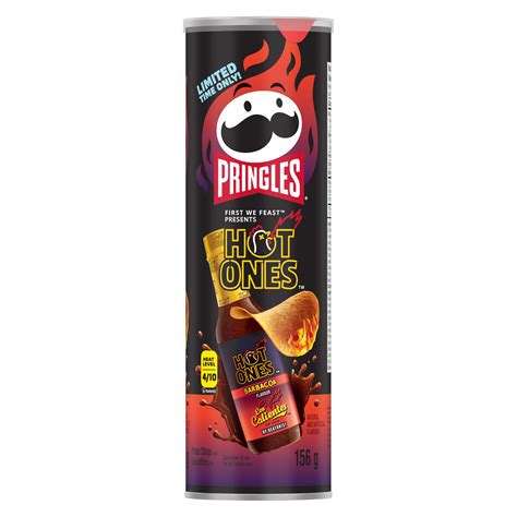 Pringles® Hot Ones Los Calientes Barbacoa Flavour Potato Chips ...