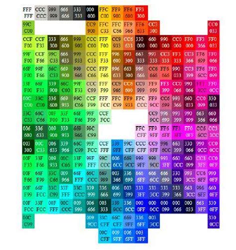 Hex Color Code Chart 的图像结果