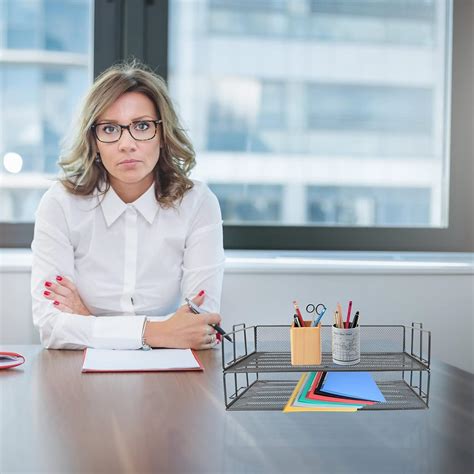 Stackable Metal Letter File Tray 2 Tier Desktop India | Ubuy