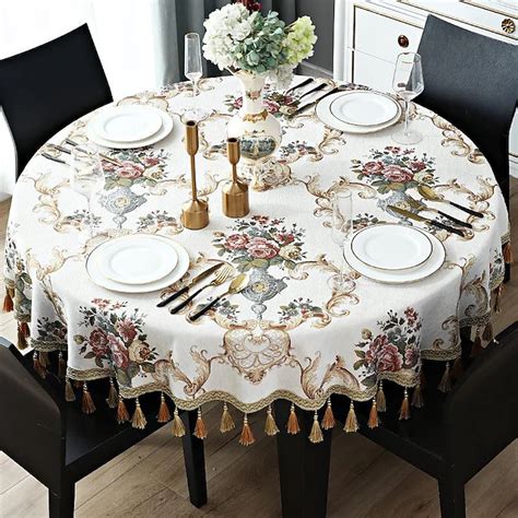 Round Tablecloth Farmhouse Table Cloth Spring Tablecloth Round Outdoor ...