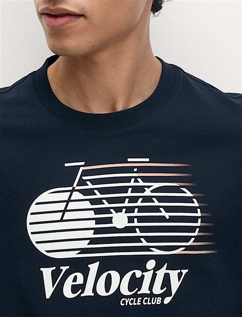 Buy Pure Cotton Bike Print T-shirt at Marks & Spencer