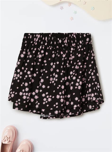 Buy Girls Floral Print Skorts Online at just Rs. 399.0 - 1000015244787 ...