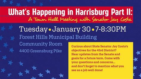 Whats Happening in Harrisburg Part II: A Town Hall Meeting with Sen ...