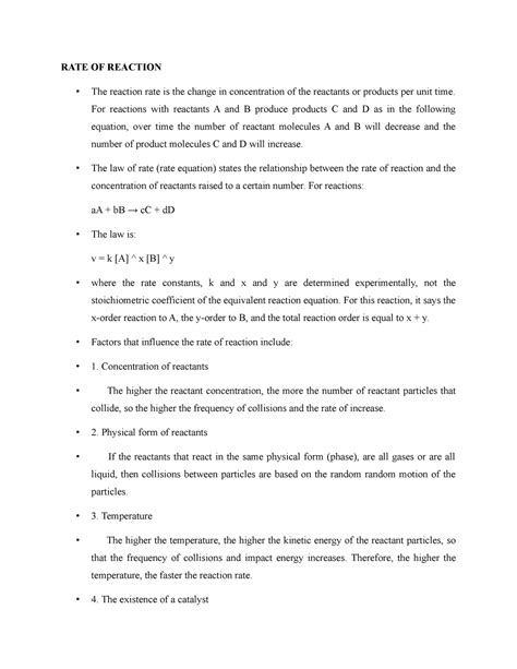 Image result for Rate of Reaction Example