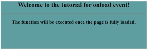 Image result for Onload Function in JavaScript