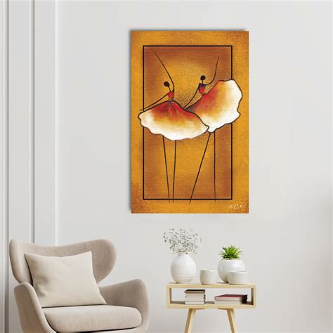 Tribal Dancing Abstract Original Design Canvas Printed Wall Painting ...