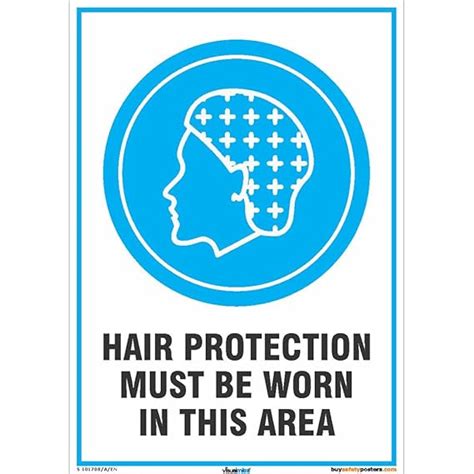 Buysafetyposters.com -Hair Protection Must Be Worn In This Area Signs ...