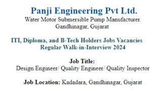 Panji Engineering Pvt Ltd Walk-In Interview 2024: ITI, Diploma and B ...
