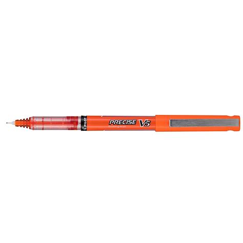 Pilot Precise V5 Extra Fine Orange Rolling Ball Pen 0.5mm