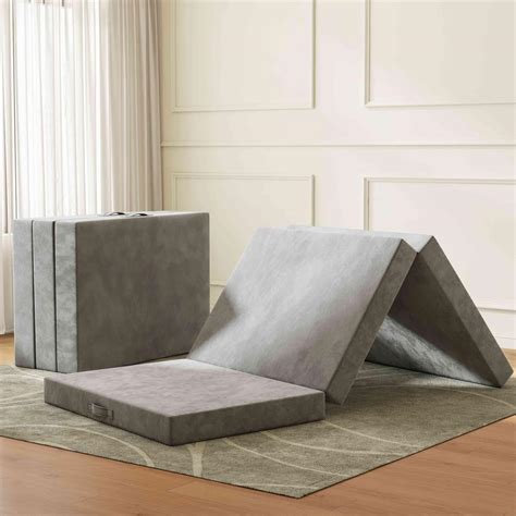 PurrJoys Foldable Mattress Twin, 4 Inch Tri-Folding Memory Foam ...