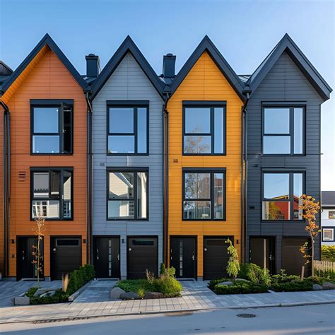 Vibrant Nordic Townhouses: Modern Design with Colorful Exteriors | Row ...