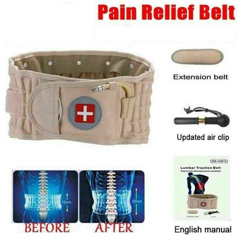 Lumbar Support Decompression Therapy Belt Physio Back Brace Spinal Pain ...
