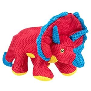 Buy goDog Dino Frills Squeaky Plush Dog Toy, Double Chew Guard ...