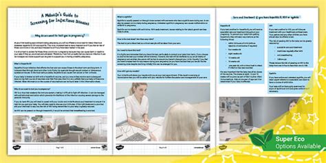 Guide to Pregnancy Screening for Infectious Diseases