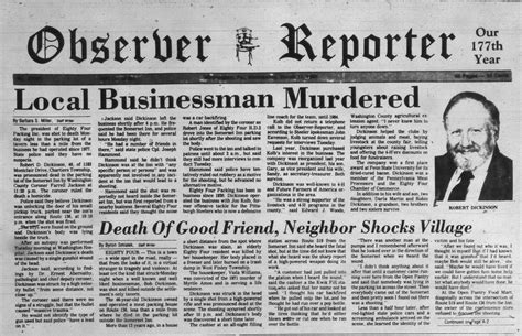 Cold case solved but motive remains a mystery - Observer-Reporter