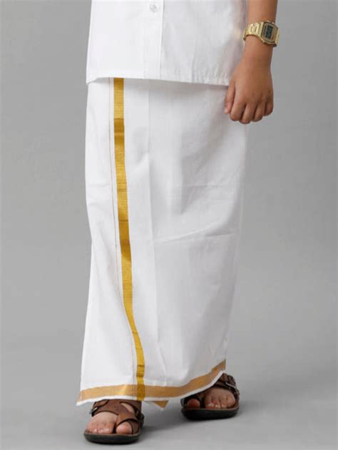 Boys Readymade Single Layer White Dhoti
