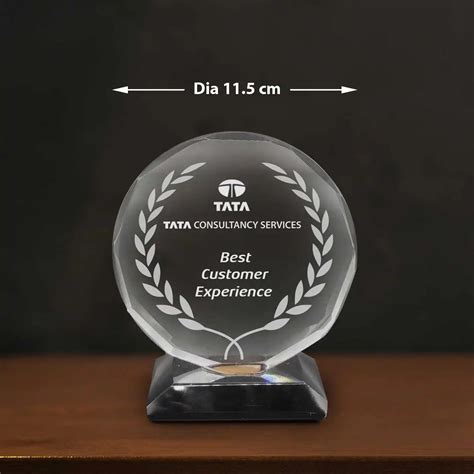 Buy Top-Notch Round Crystal Regal Trophy | Presto Trophy