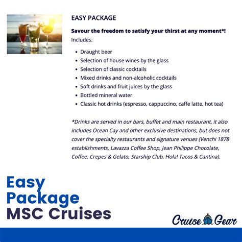 MSC Drink Packages With Prices - A Complete Guide - CruiseGear