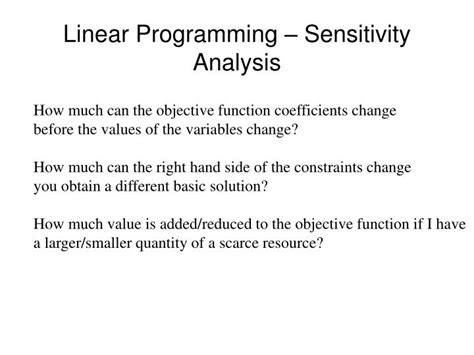Image result for Sensitivity Analysis Linear Programming