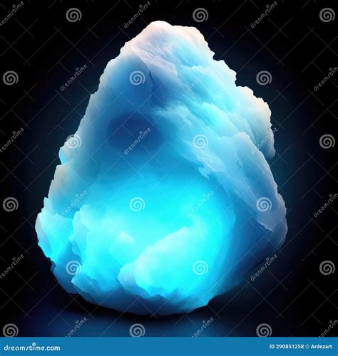 Close-up of Blue Ice Stone Mineral Crystal AI Generated Stock ...