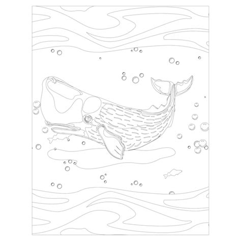 Kolorowanki ze zwierzętami oceanu do wydrukowania dla dzieci | Wektor ...