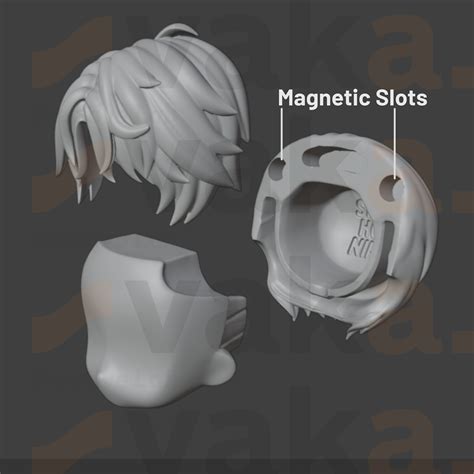 ️‍🔥 Rafayel Love and Deep Space Inspired Hair for Nendoroid – STL 3D ...