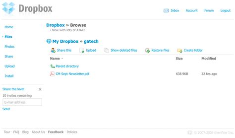 Image result for Dropbox Computer Interface