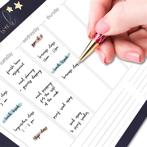 Weekly planner pad STARS | Notepad | Paper-Media | Stationery Shop