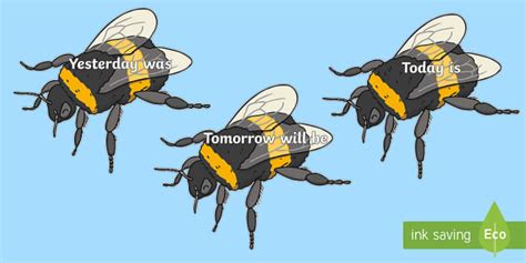 👉 Yesterday, Today, Tomorrow Bumble Bee Labels - Yesterday Today Tomorrow