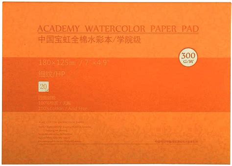MEEDEN 5X7 Cotton Watercolor Paper Smooth Surface Watercolor Pad, Hot ...