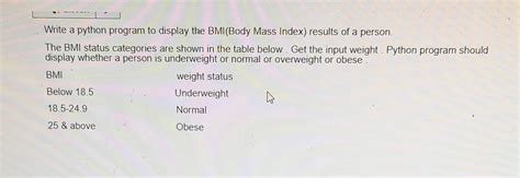 Image result for Python Object-Oriented Programming BMI Example