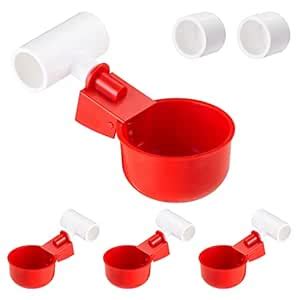 Sykria Chicken Waterer Cups with PVC Tee Fittings, Automatic Water ...