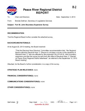 Fillable Online prrd bc Peace River AgreementCity of Fort St. John Fax ...