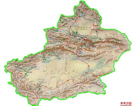 新疆地形图|新疆地形图全图高清版大图片|旅途风景图片网|www.visacits.com